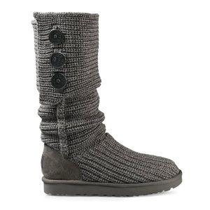Uggs 5819 Classic Cardy Sweater Cable Boots Grey size 8